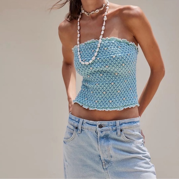 Free People FIELD OF ROSES TUBE TOP - Picture 4 of 12